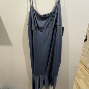 Blue mesh mermaid style dress